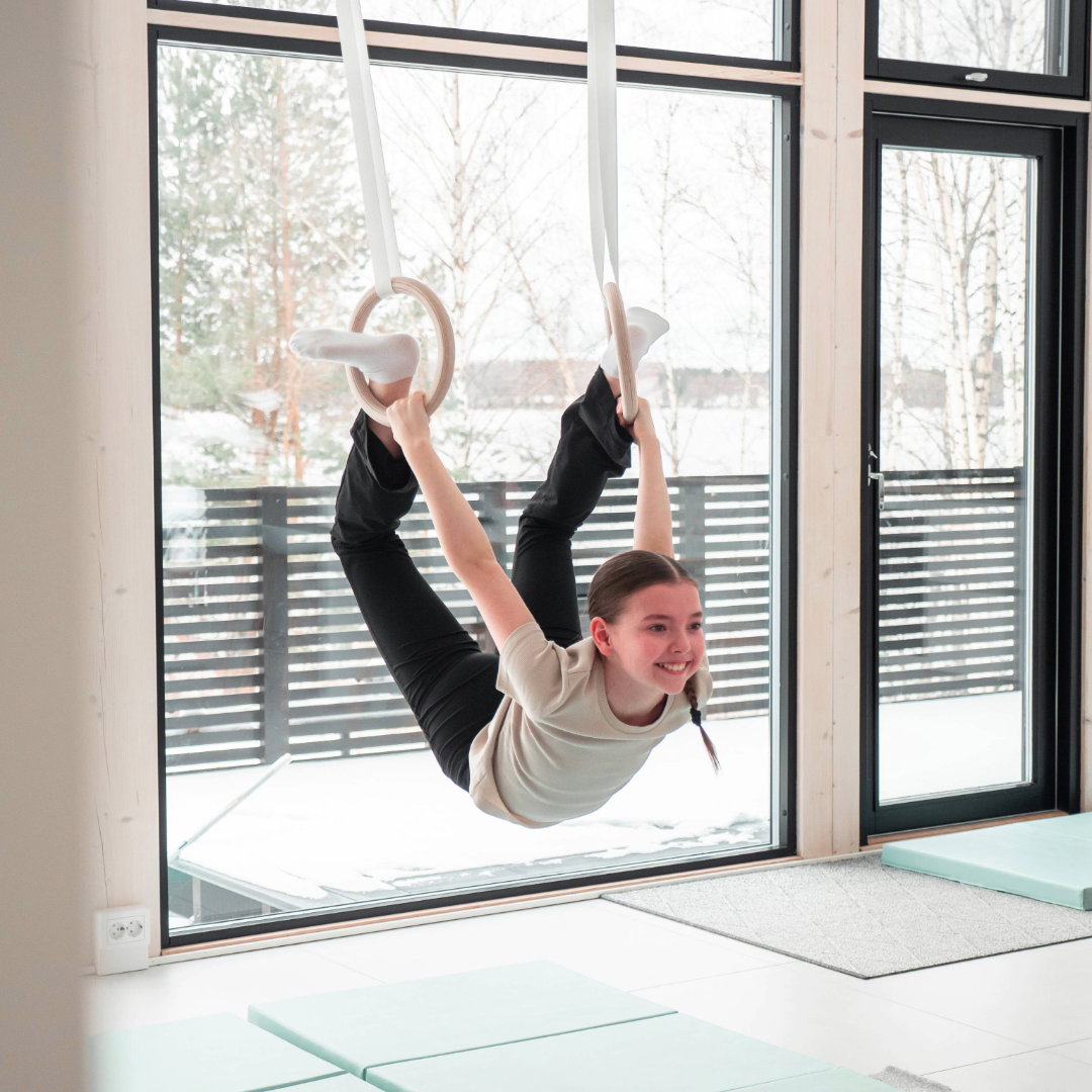 Wooden gymnastic rings