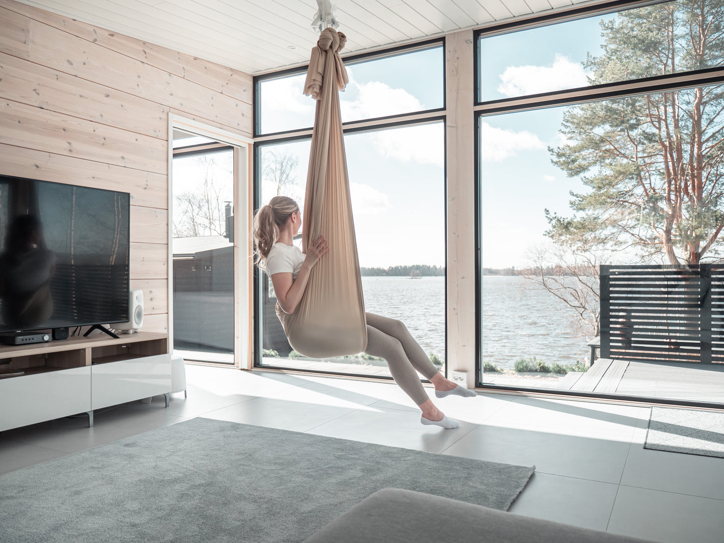 Aerial yoga hammock