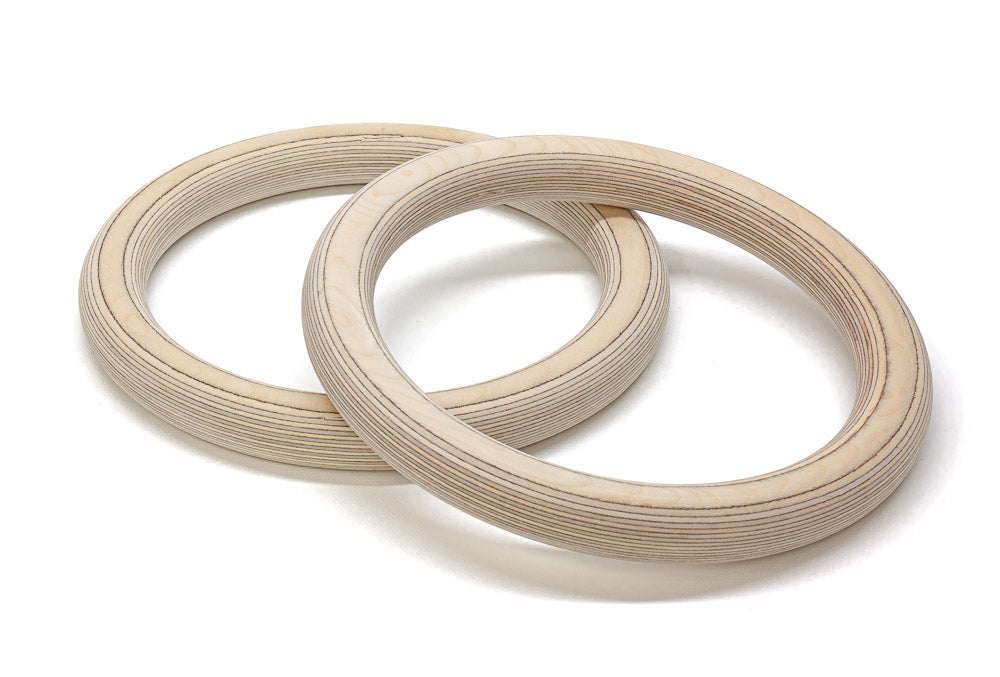 Wooden gymnastic rings